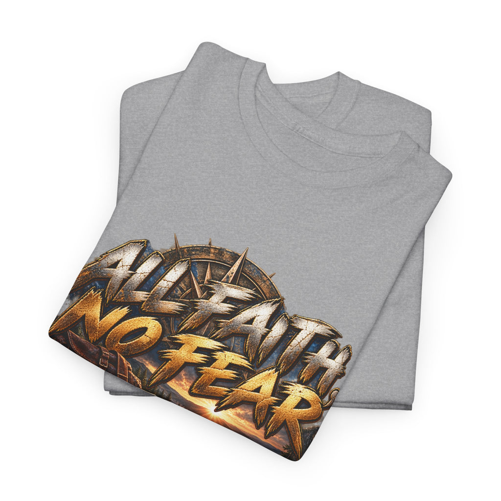 All Faith No Fear Open Bible Christian T-Shirt