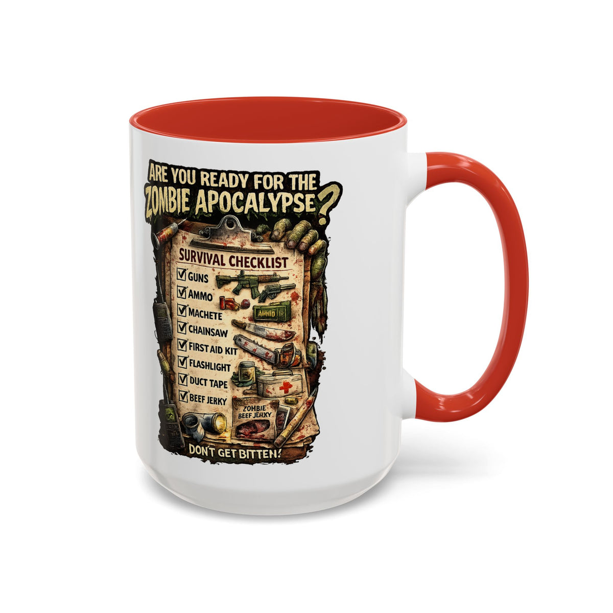Zombie Apocalypse Survival Checklist Coffee Mug