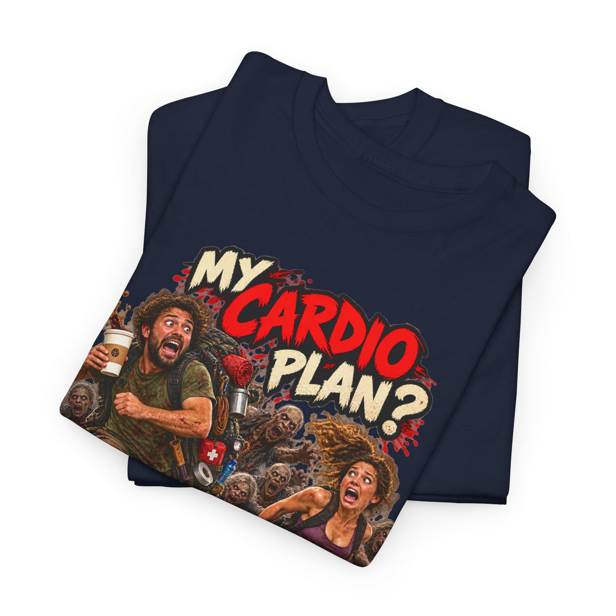 My Cardio Plan Running From Zombies Halloween T-Shirt