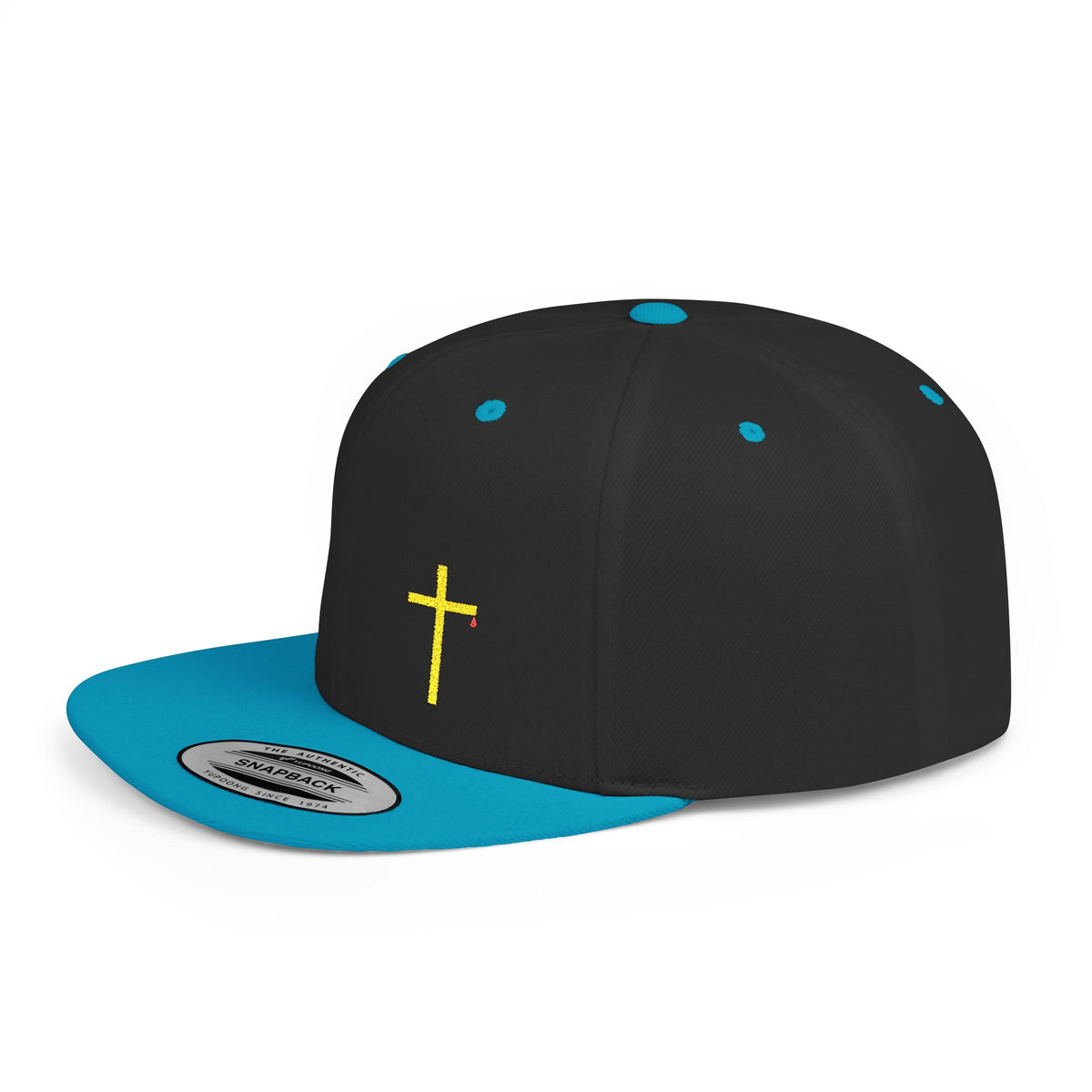 Christian Cross Flat Bill Snapback Hat