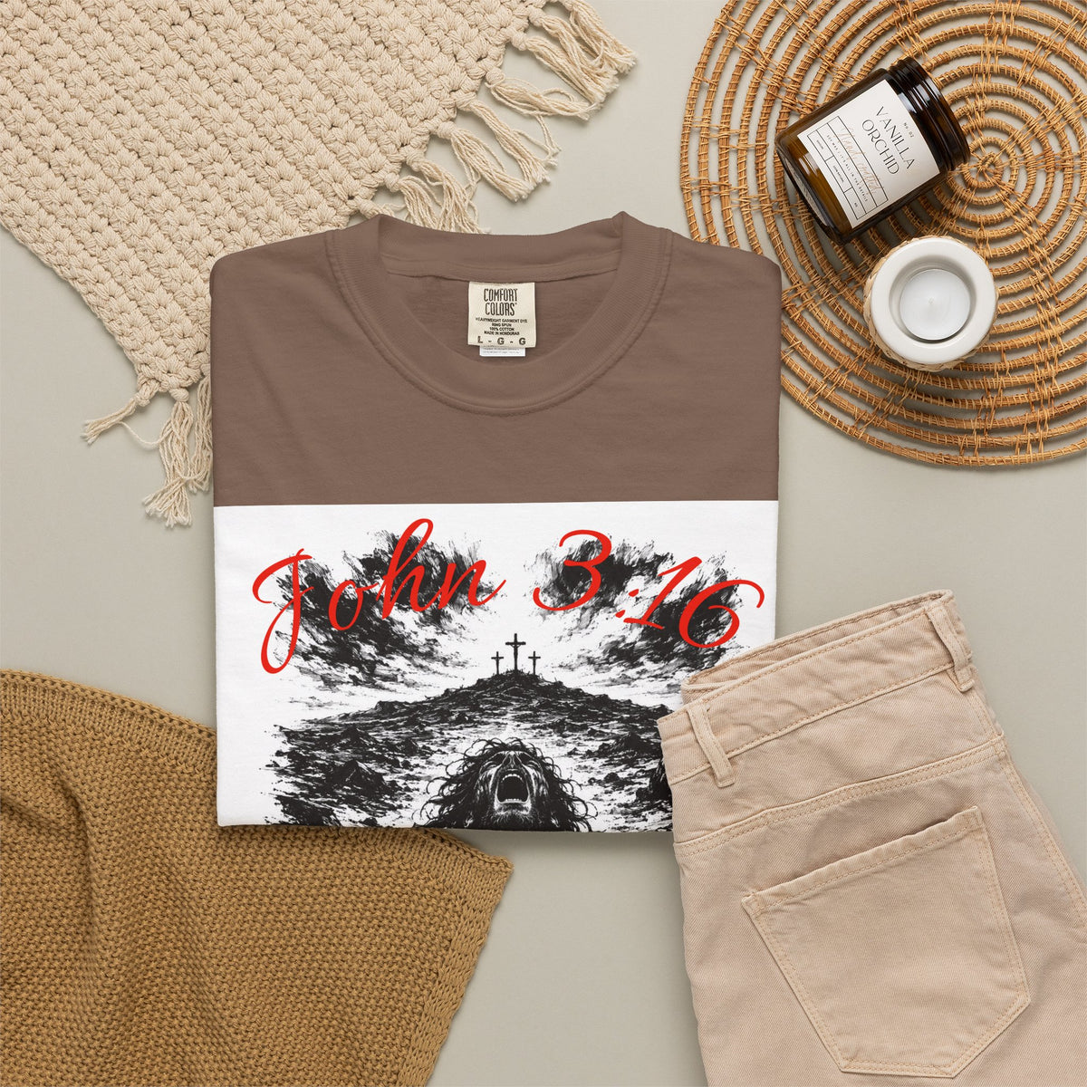 Grim Sea Creature T-shirt | Dark Gothic Illustration, Red Script Logo