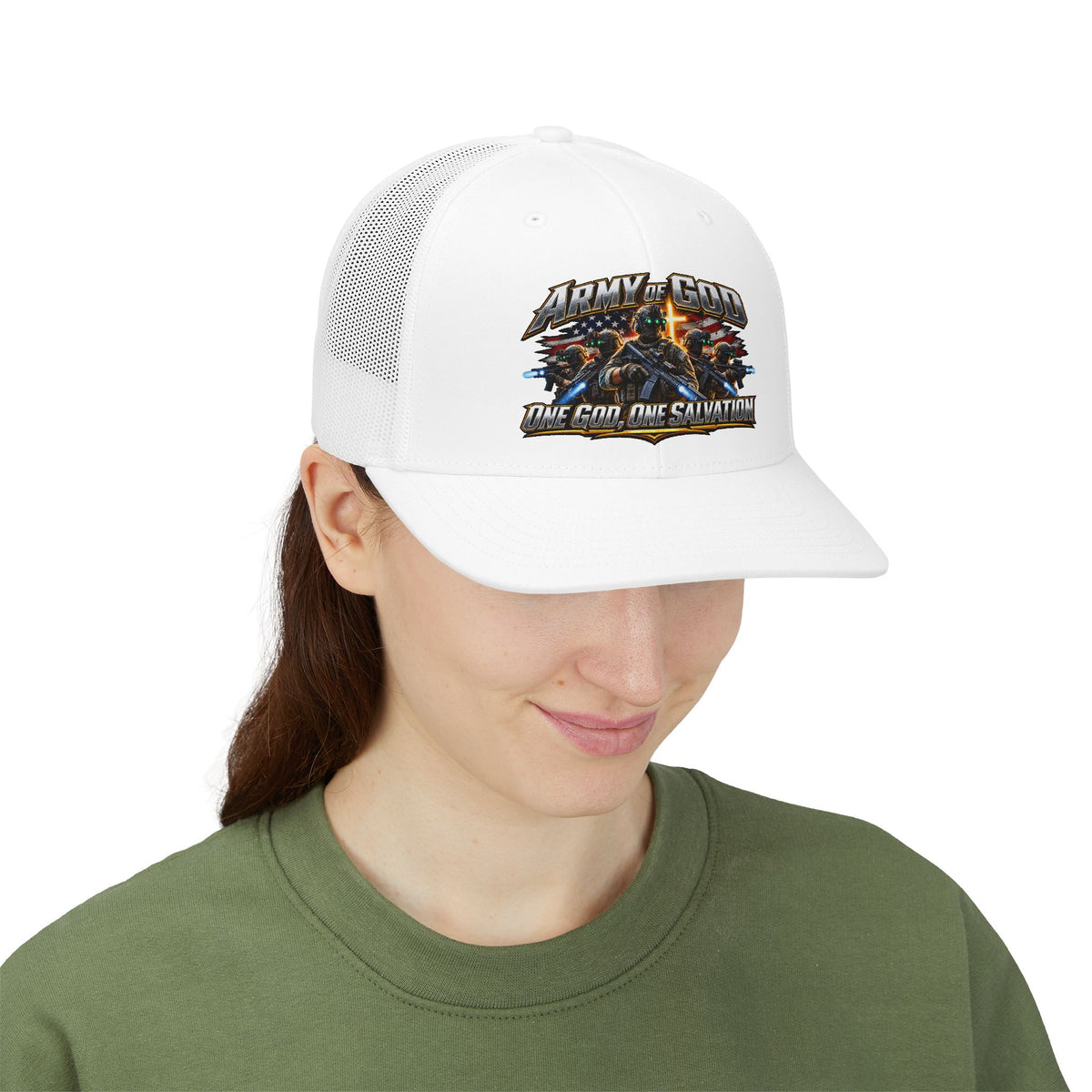Army of God graphic, Snapback Cap | One God One Salvation design