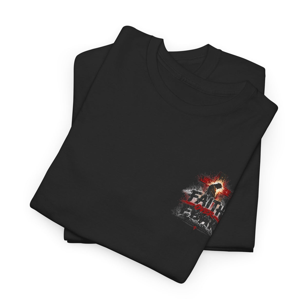 Christian Faith T-Shirt — "In the Name of the Lord" Cross & Scripture Graphic Tee