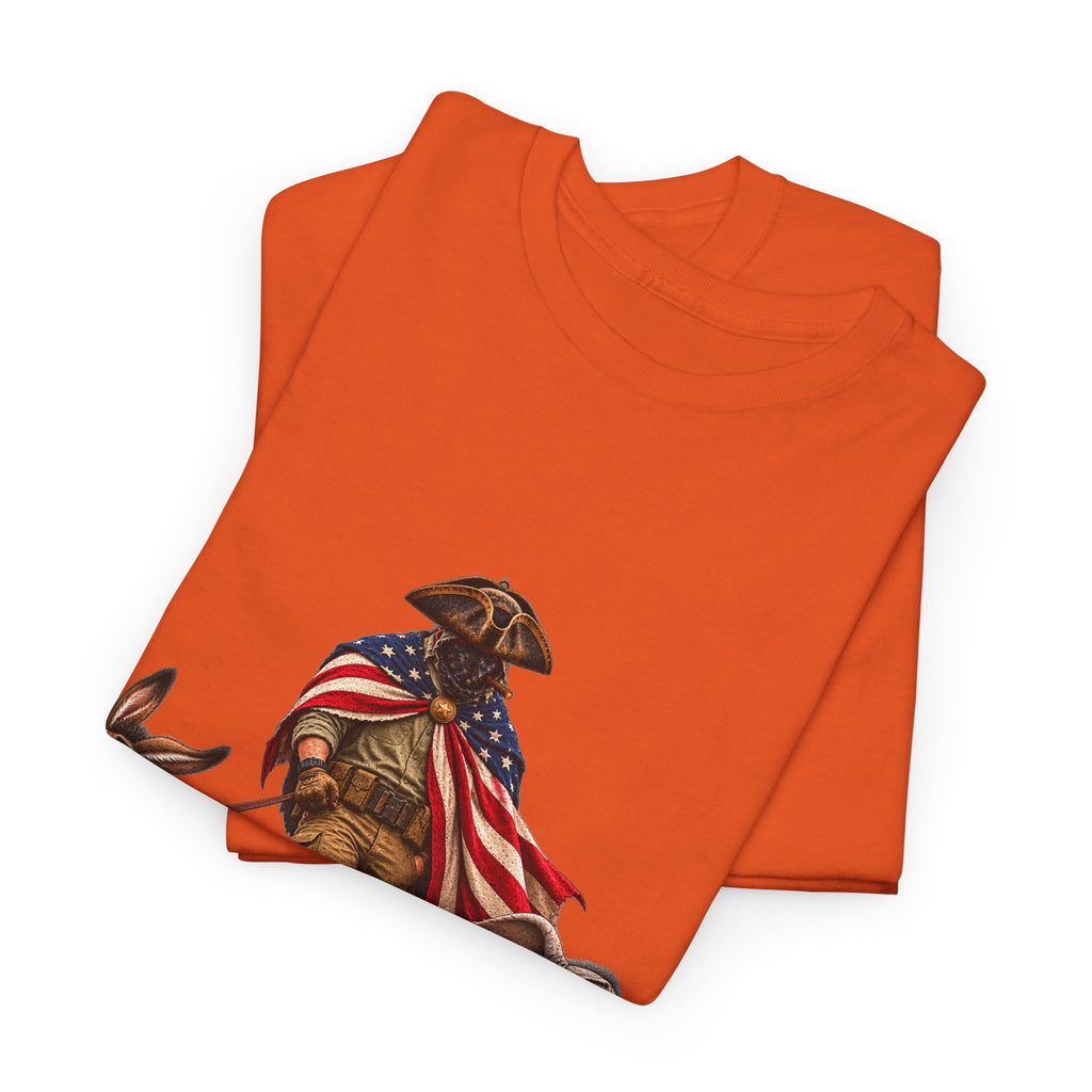 Lieutenant Patriot with Donkey and Elephant Political Satire T-Shirt