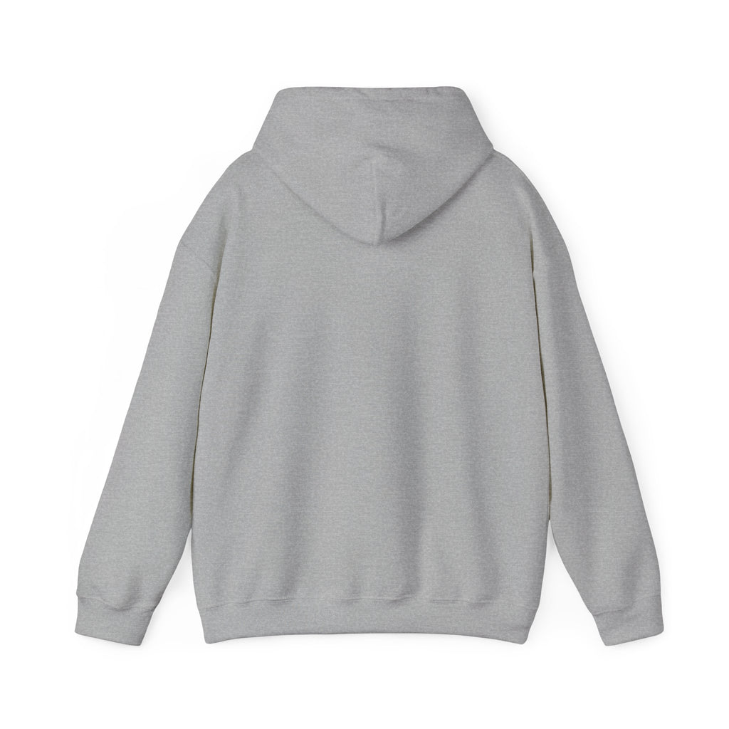Devil Quote Graphic Hoodie — Gothic Script White Pullover
