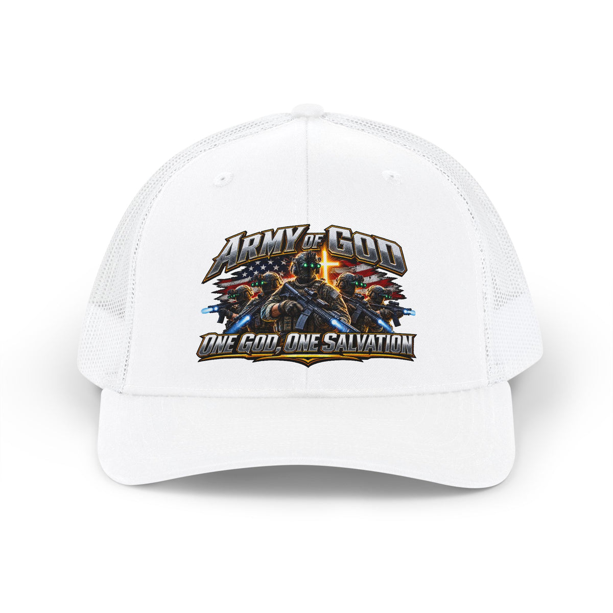 Army of God graphic, Snapback Cap | One God One Salvation design