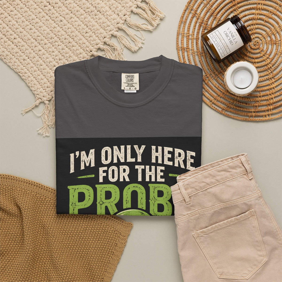 I'm Only Here for the Probe Alien T-Shirt | Funny UFO Graphic Tee