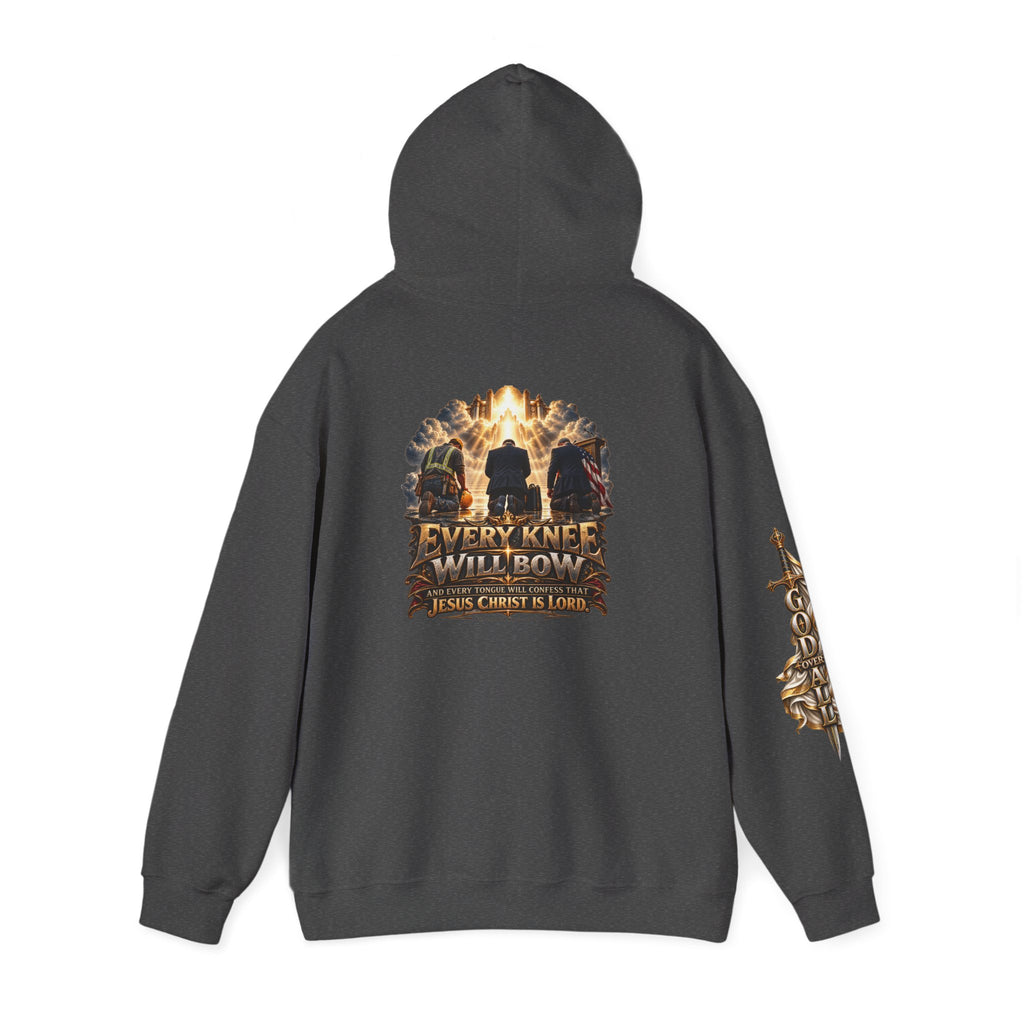 Every Knee Will Bow Christian Faith Hoodie