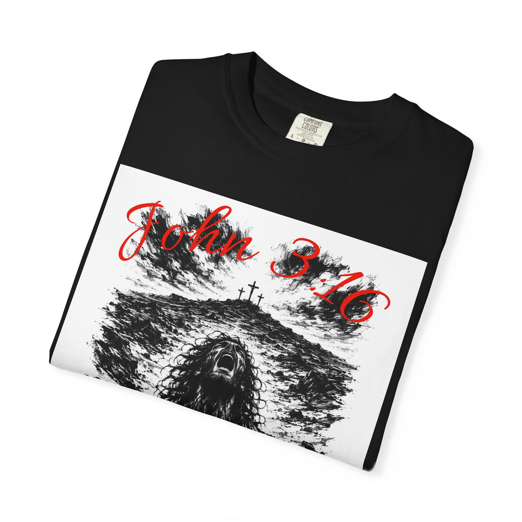 Grim Sea Creature T-shirt | Dark Gothic Illustration, Red Script Logo