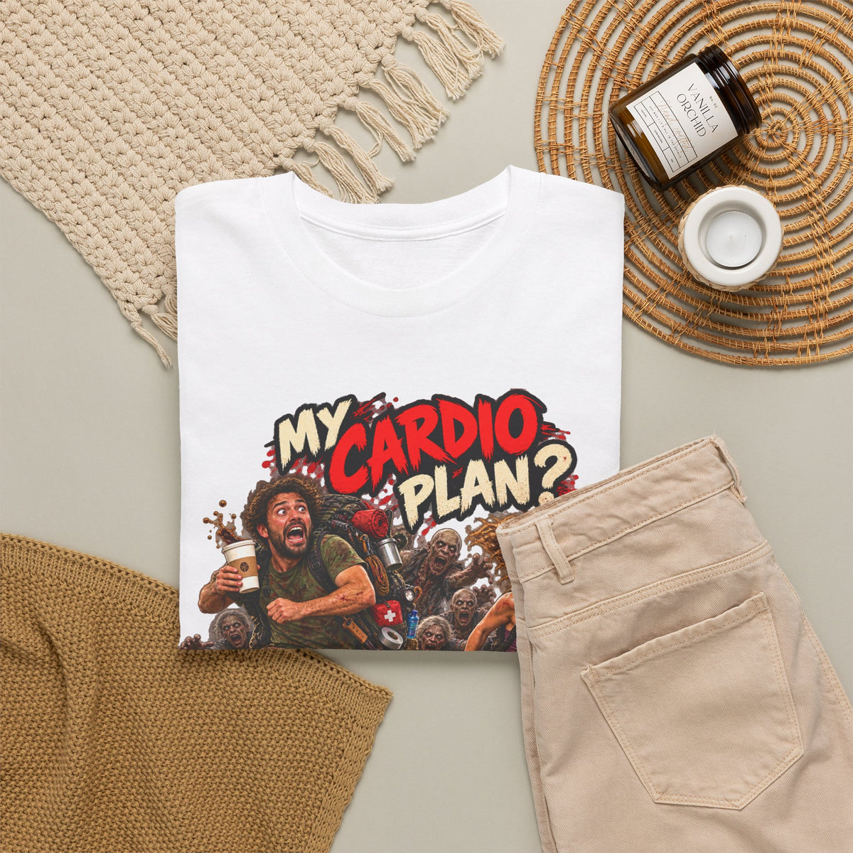 My Cardio Plan Running From Zombies Halloween T-Shirt