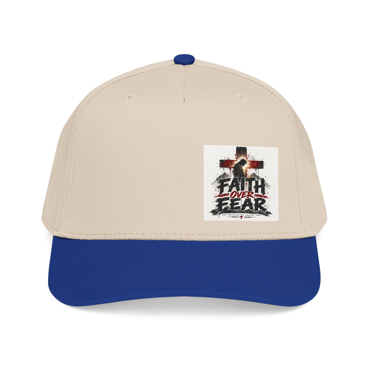 Faith Over Fear Baseball Cap — Christian Cross Inspirational Hat