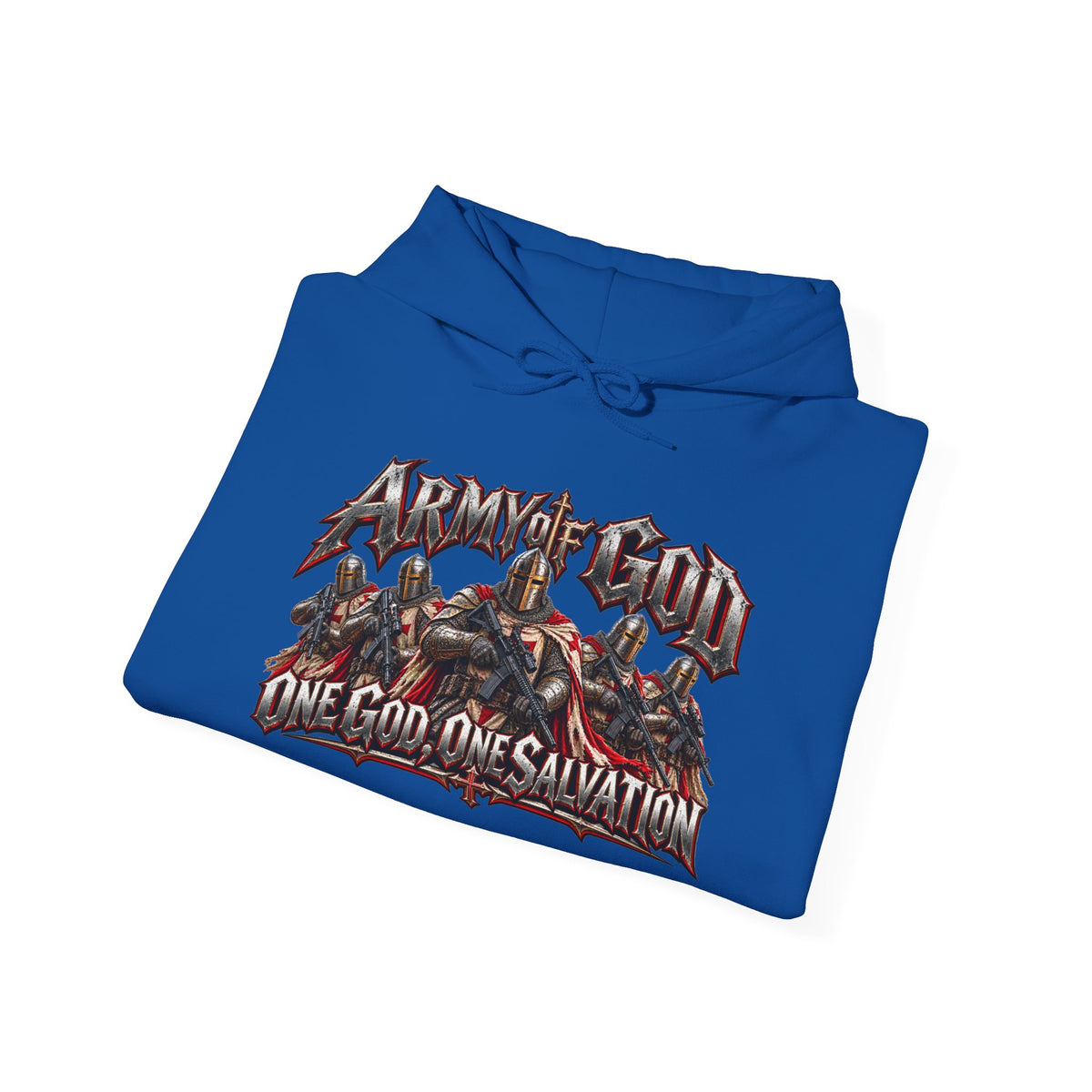 Religious Graphic Hoodie — "Jesus Is Coming / One God One Salvation" Apocalyptic Faith Sweater