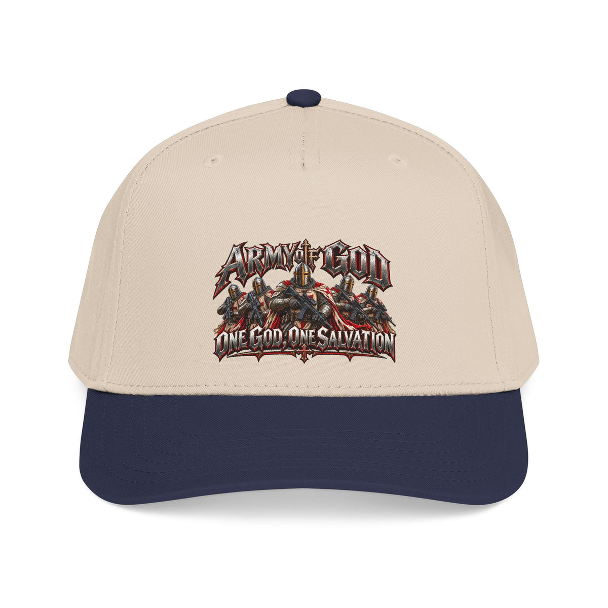 Metal Band Graphic Baseball Cap — "One God, One Salvation" Design