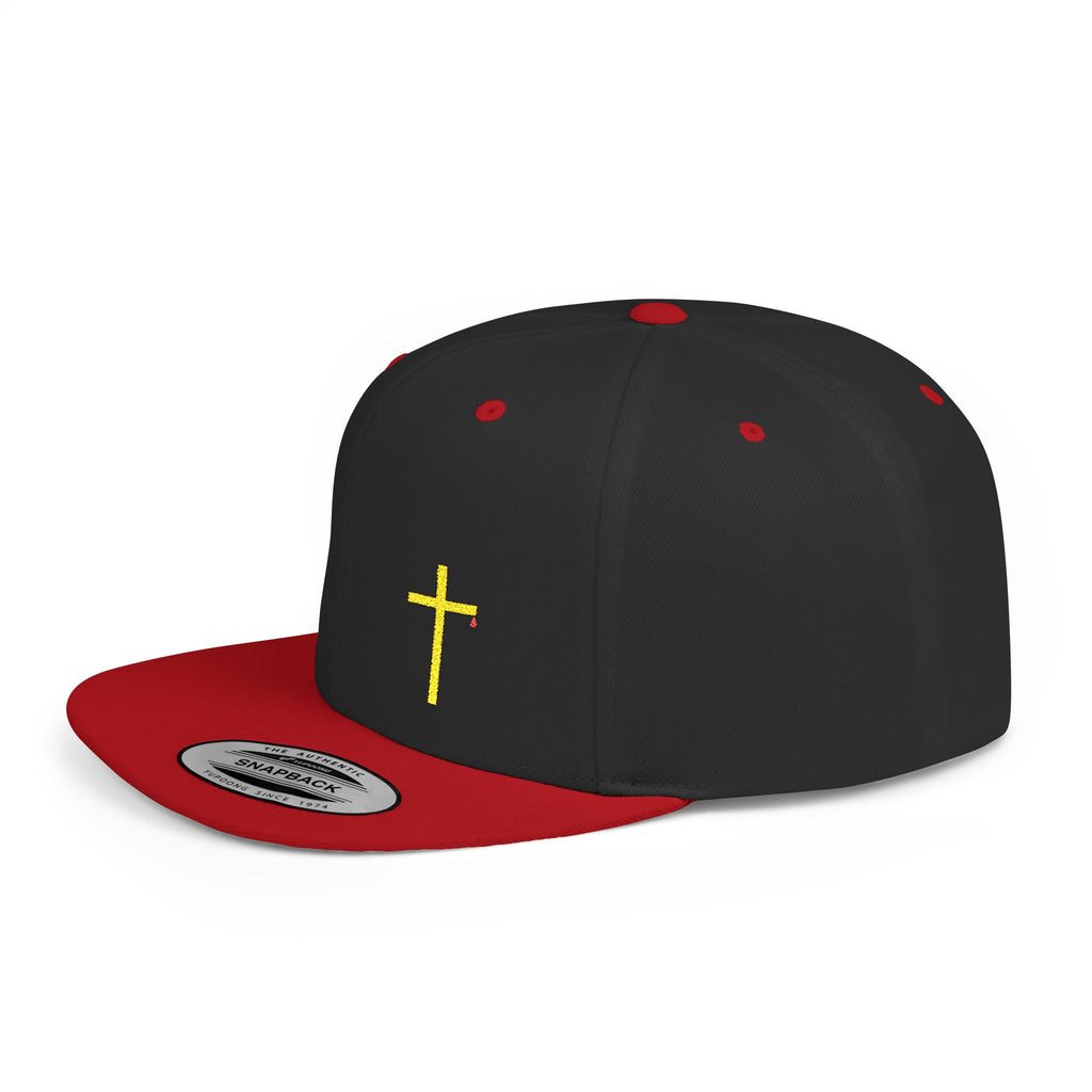 Christian Cross Flat Bill Snapback Hat