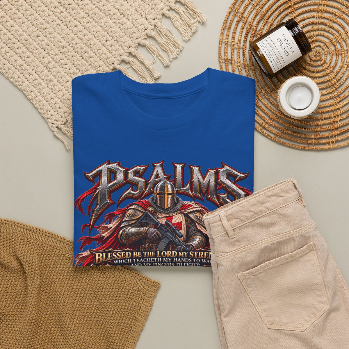 Psalm 144 Christian Warrior T-Shirt
