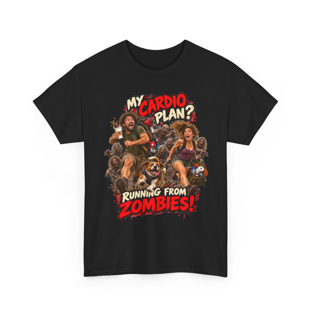 My Cardio Plan Running From Zombies Halloween T-Shirt
