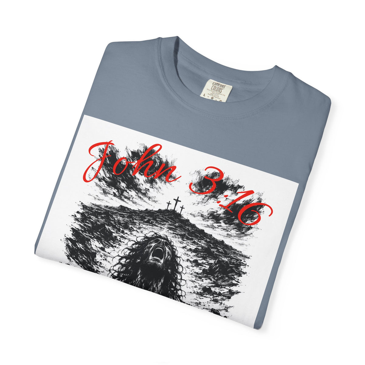 Grim Sea Creature T-shirt | Dark Gothic Illustration, Red Script Logo