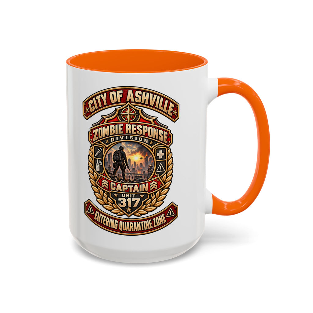 Retro Red Accent Coffee Mug