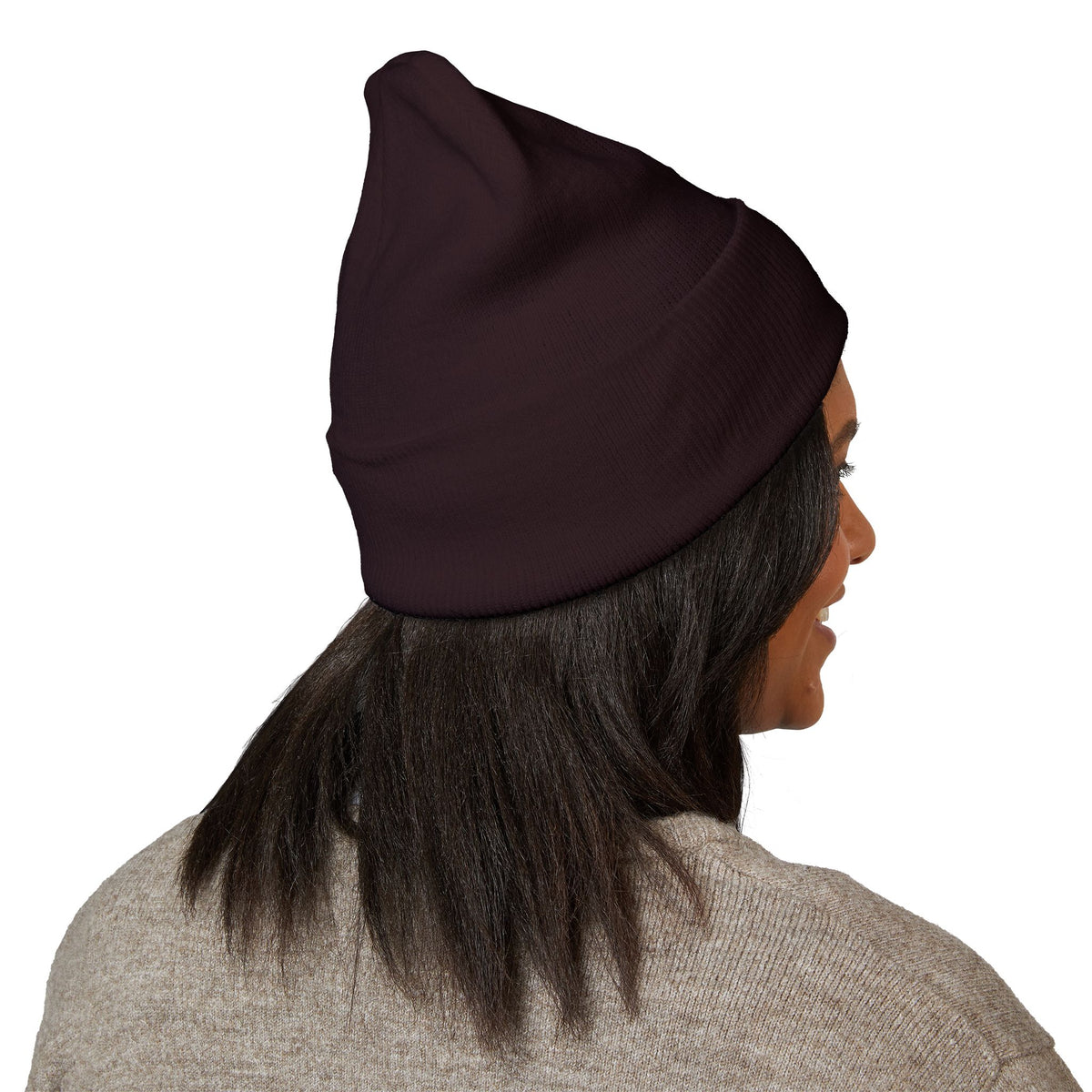 Embroidered Minimal Cross Cuffed Beanie