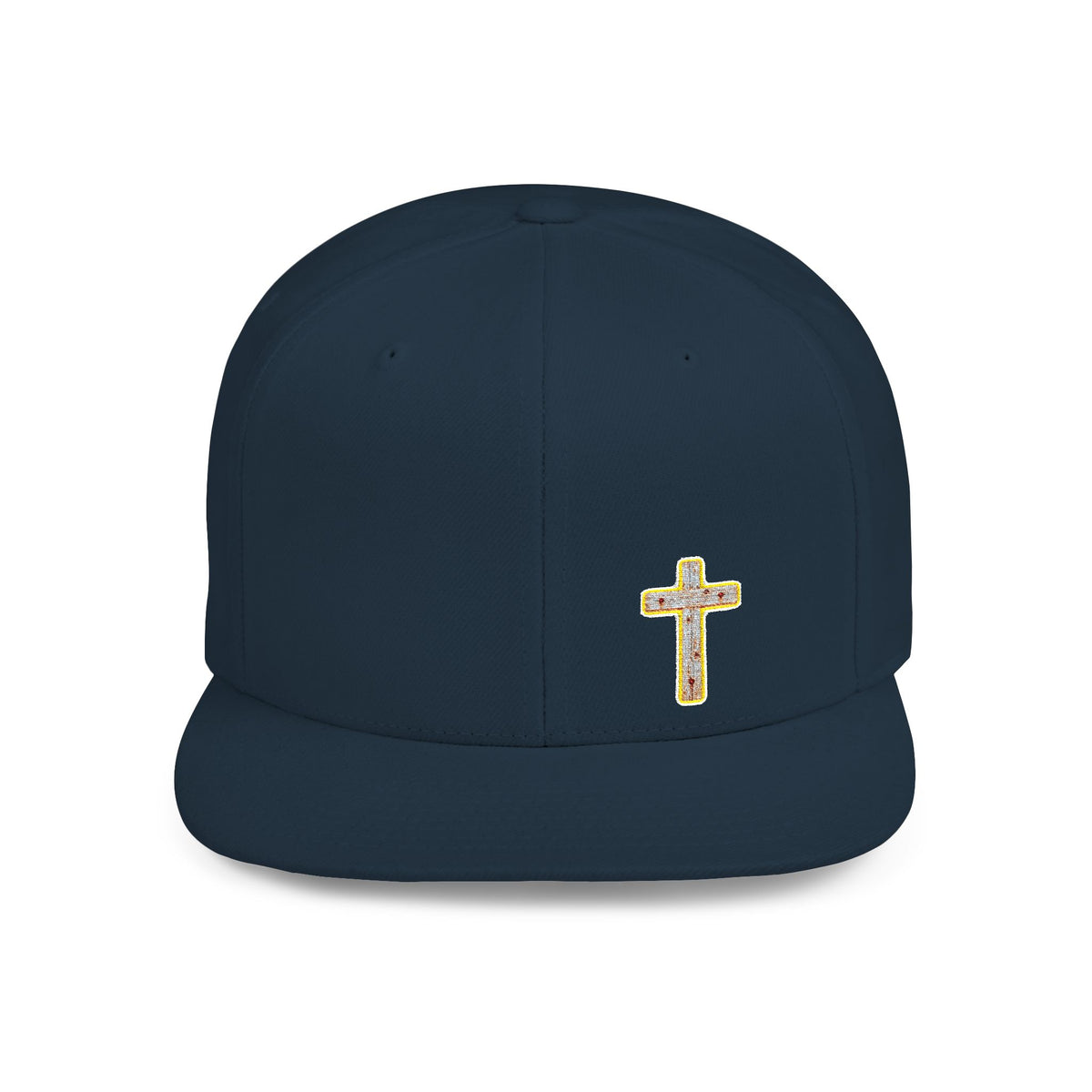 Christian Cross Flat Bill Snapback Cap