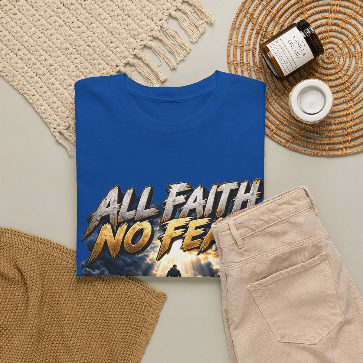 All Faith No Fear Inspirational Christian T-Shirt