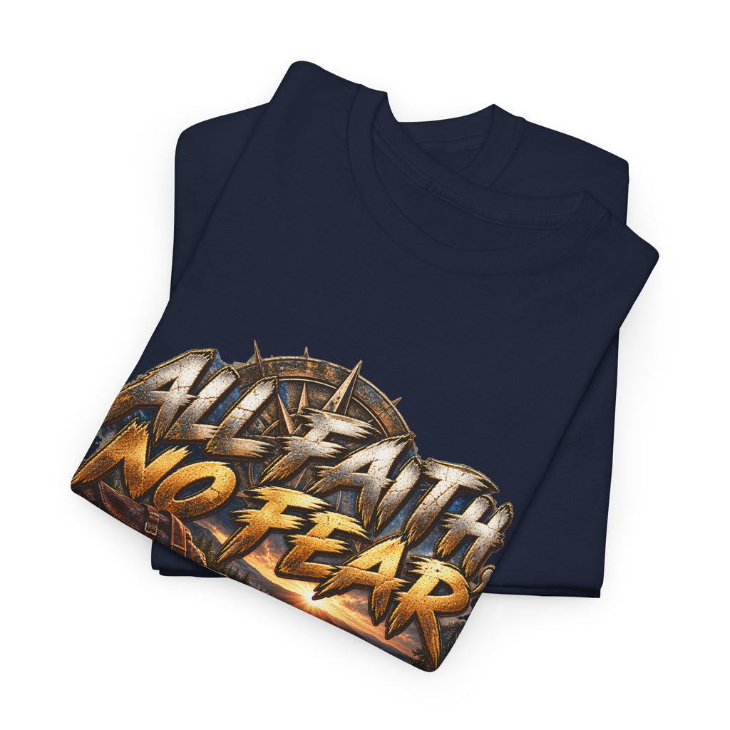 All Faith No Fear Open Bible Christian T-Shirt