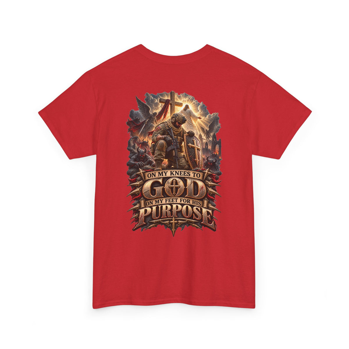 On My Knees to God, On My Feet for His Purpose T-Shirt