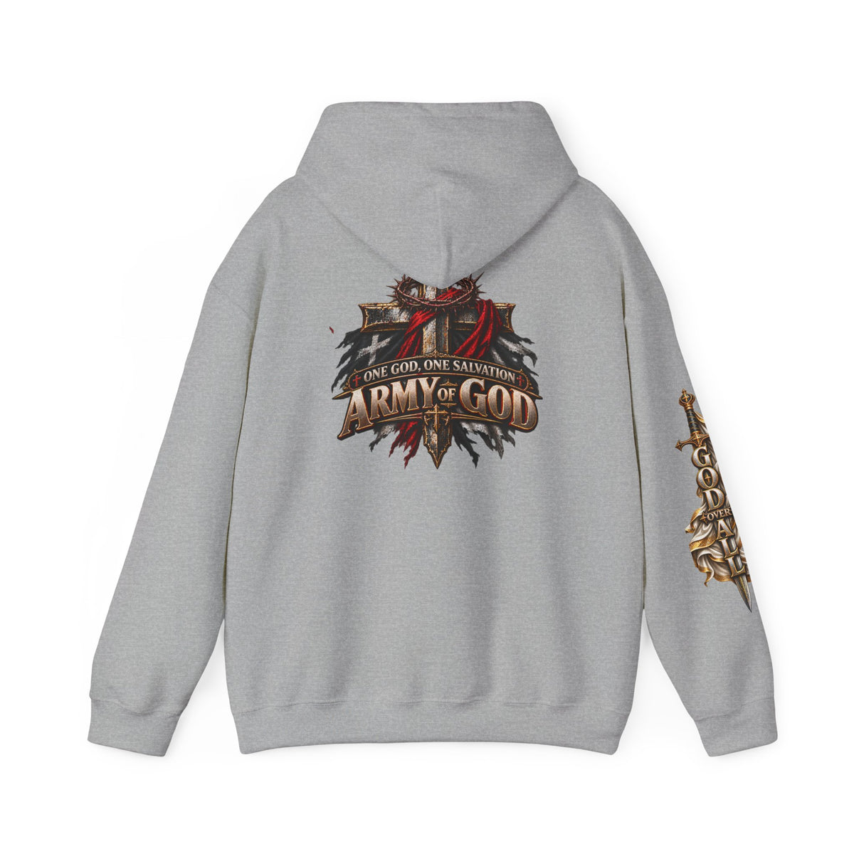 Christian Hoodie - "Way Truth Life" & "Army of God" Graphic Pullover