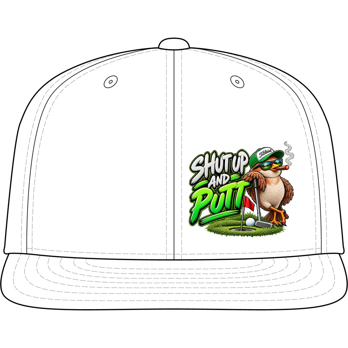 Shut Up and Putt Golf Snapback Cap