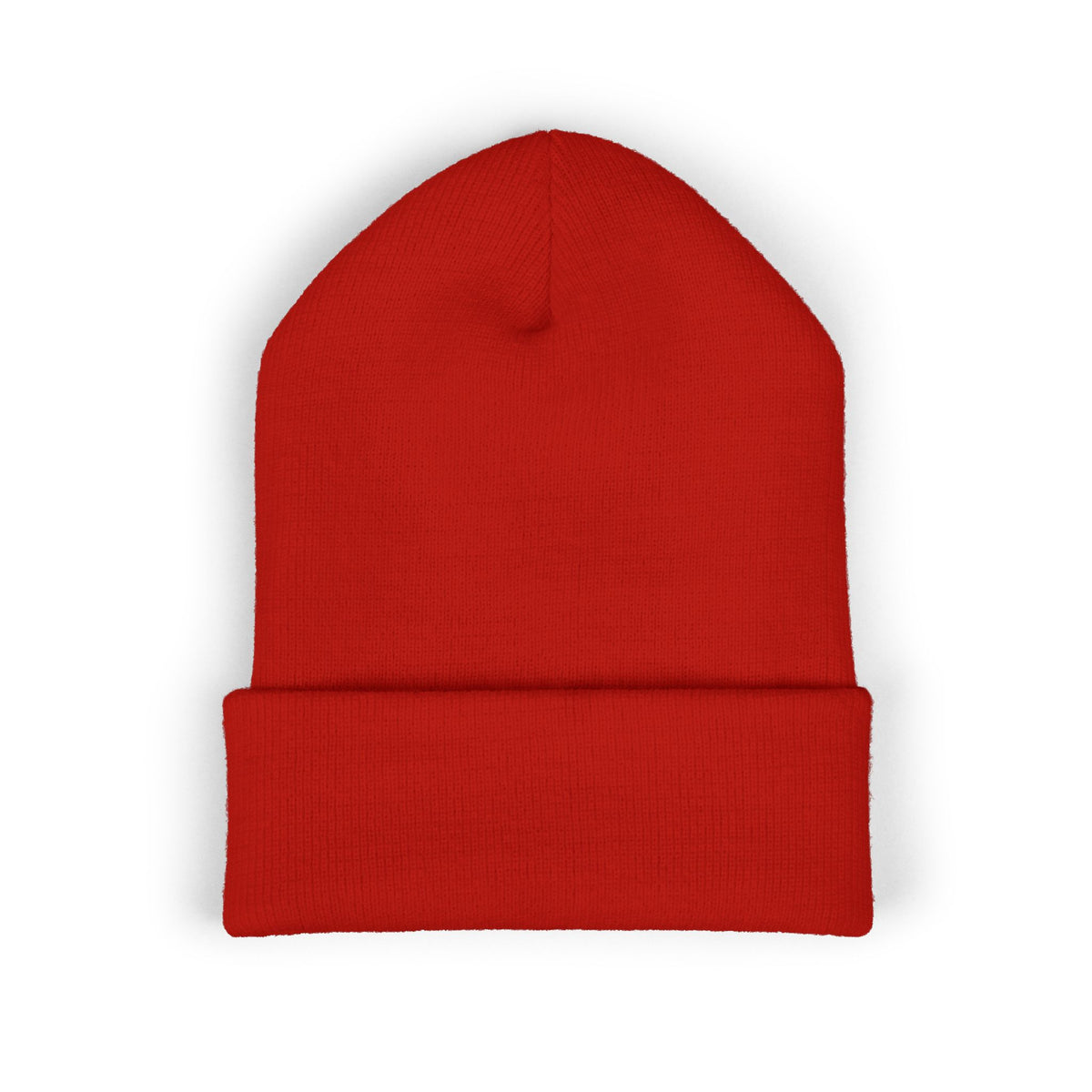 Embroidered Minimal Cross Cuffed Beanie