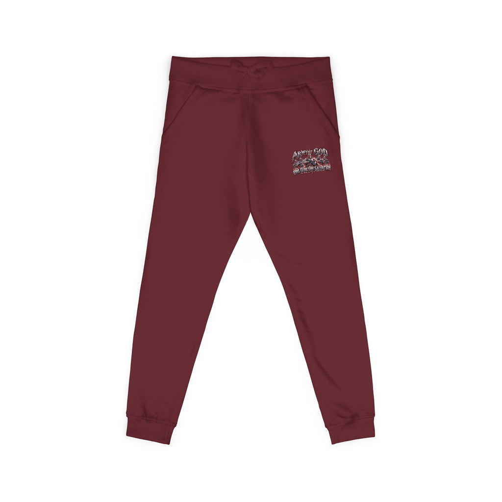 Embroidered Olive Fleece Sweatpants — Floral Patch Comfort Joggers
