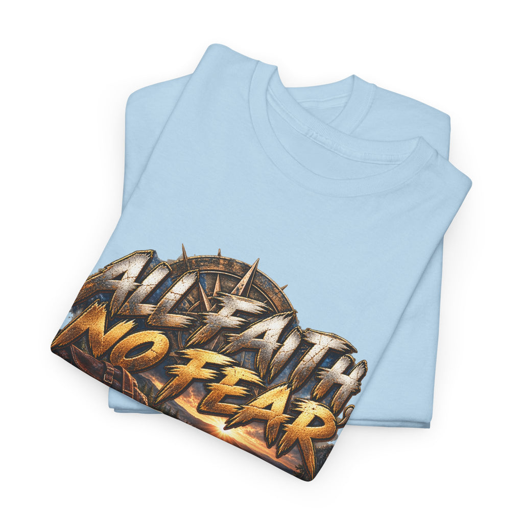 All Faith No Fear Open Bible Christian T-Shirt