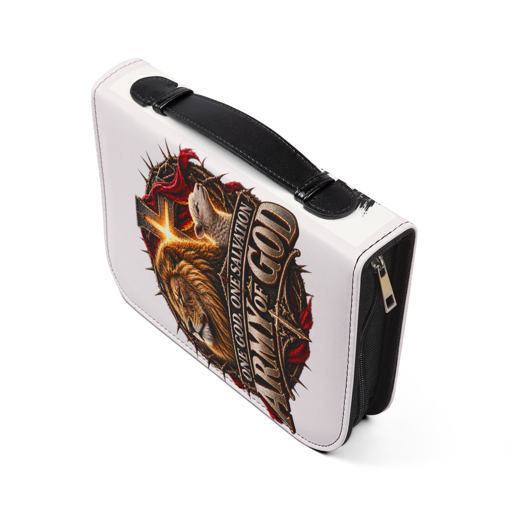 Bible Cover - "Faith Over Fear" & Army of God Protective Zippered Case