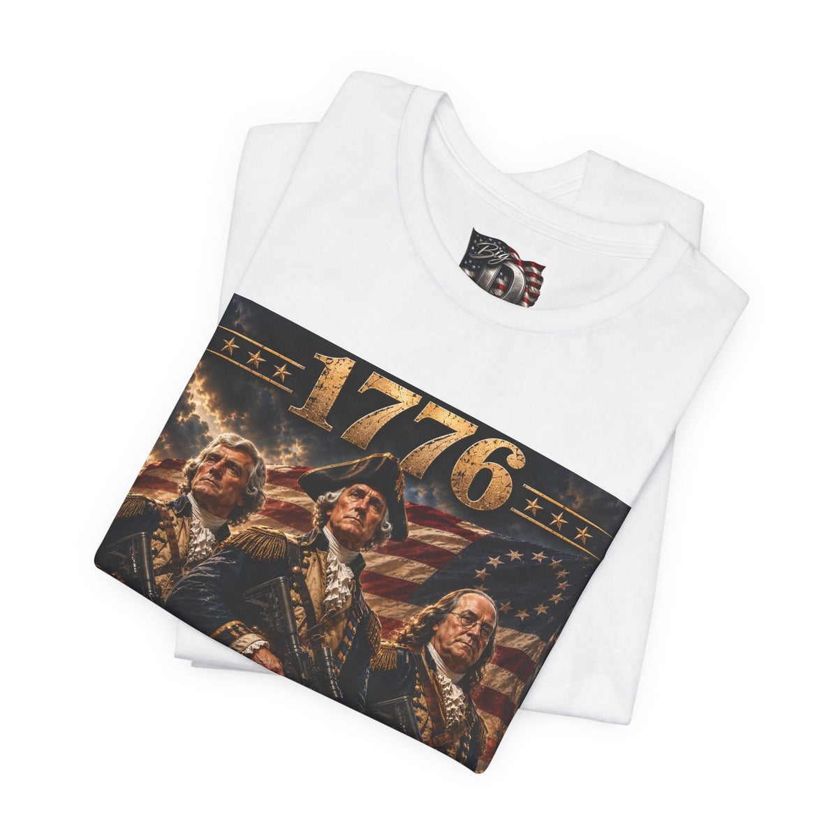 1776 Revolutionary Soldiers America First T-Shirt | Patriotic Independence Design