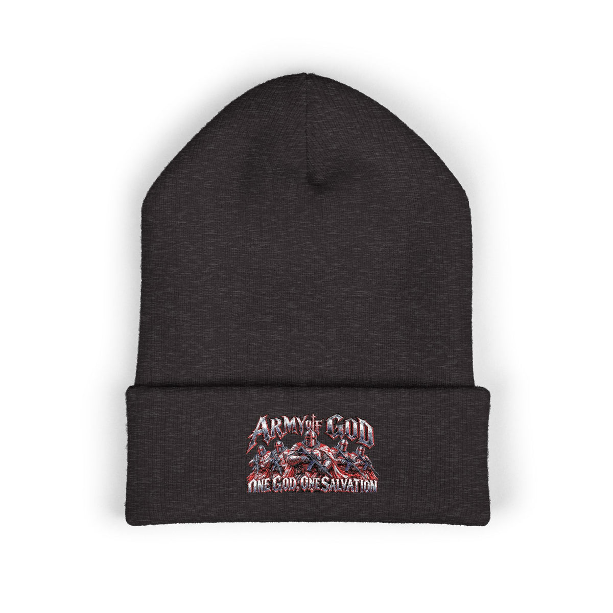 Embroidered 'Let God Guide The Country' Cuffed Beanie