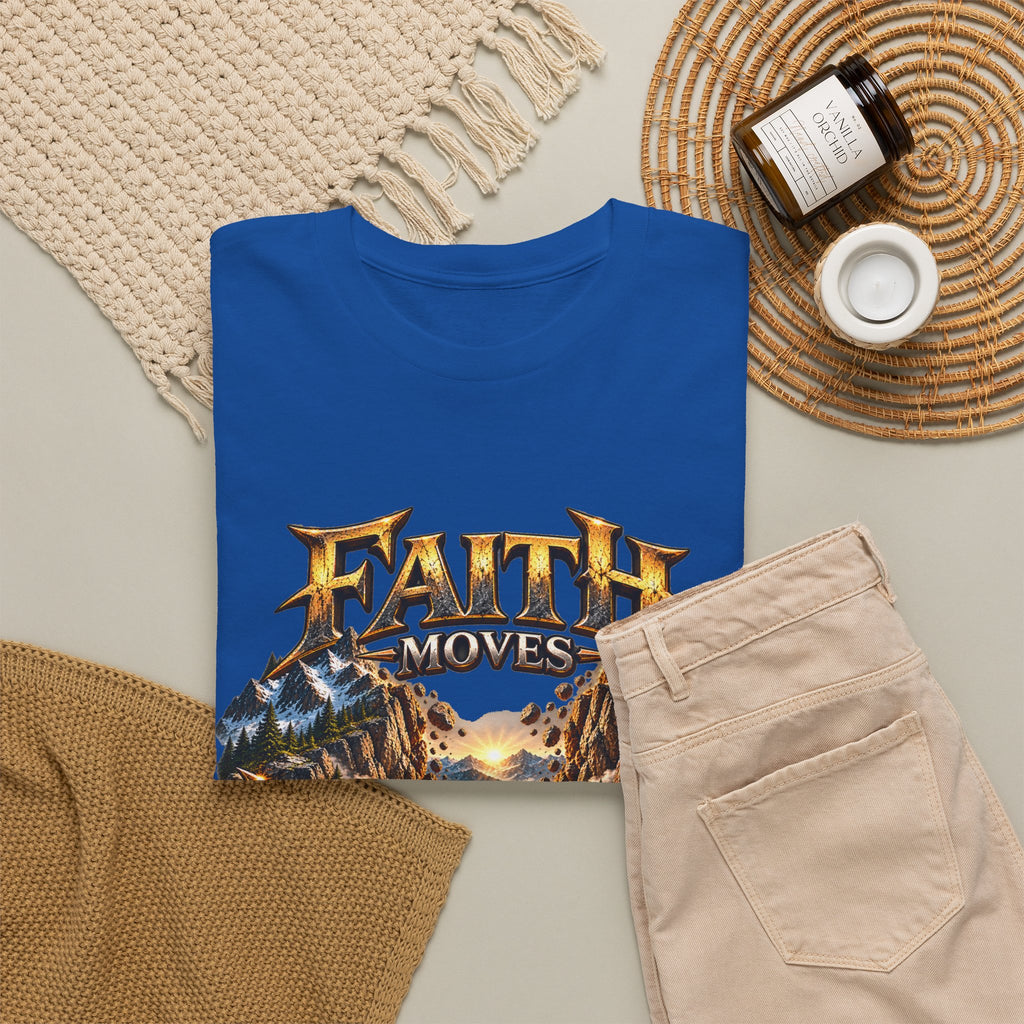 Faith Moves Mountains Inspirational Christian T-Shirt