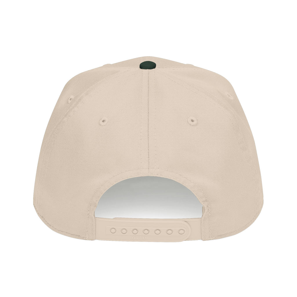 Devil Quote Baseball Cap — Graphic Mid-Profile Hat with Distressed Red Text