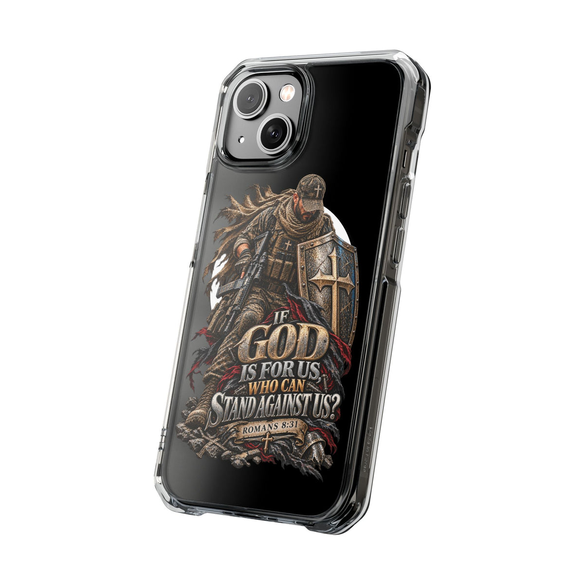 Phone Case – Christian Knight “If God Is for Us” Warrior Armor Design