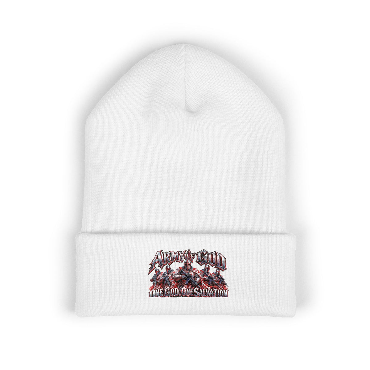 Embroidered 'Let God Guide The Country' Cuffed Beanie
