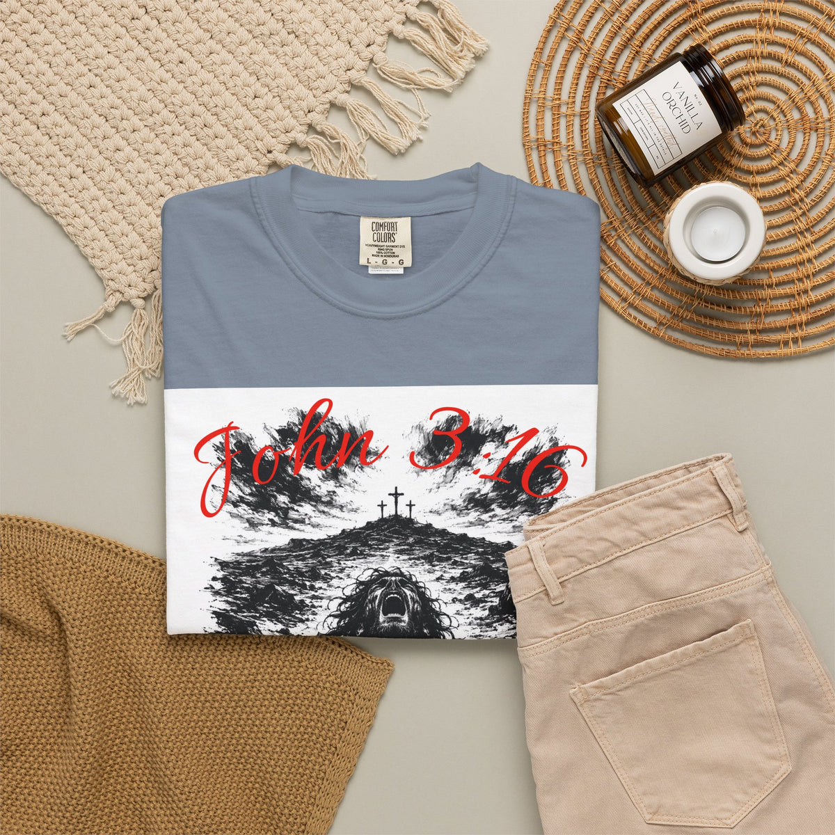 Grim Sea Creature T-shirt | Dark Gothic Illustration, Red Script Logo