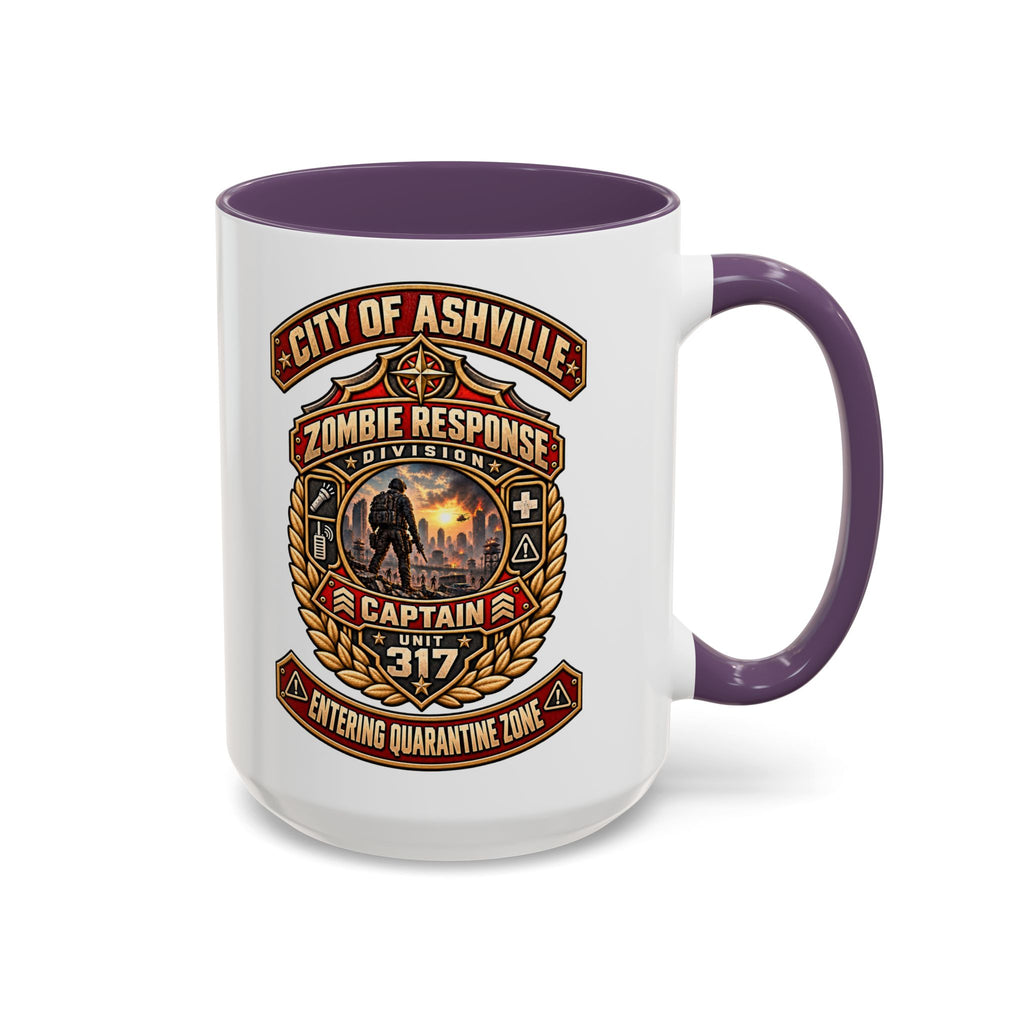 Retro Red Accent Coffee Mug