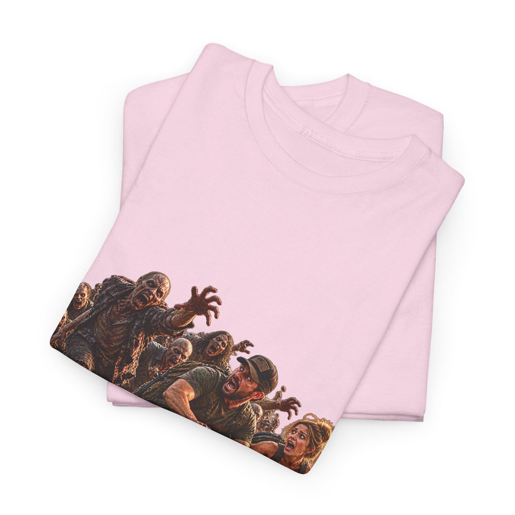 Zombie Grocery Run Survival Graphic T-Shirt