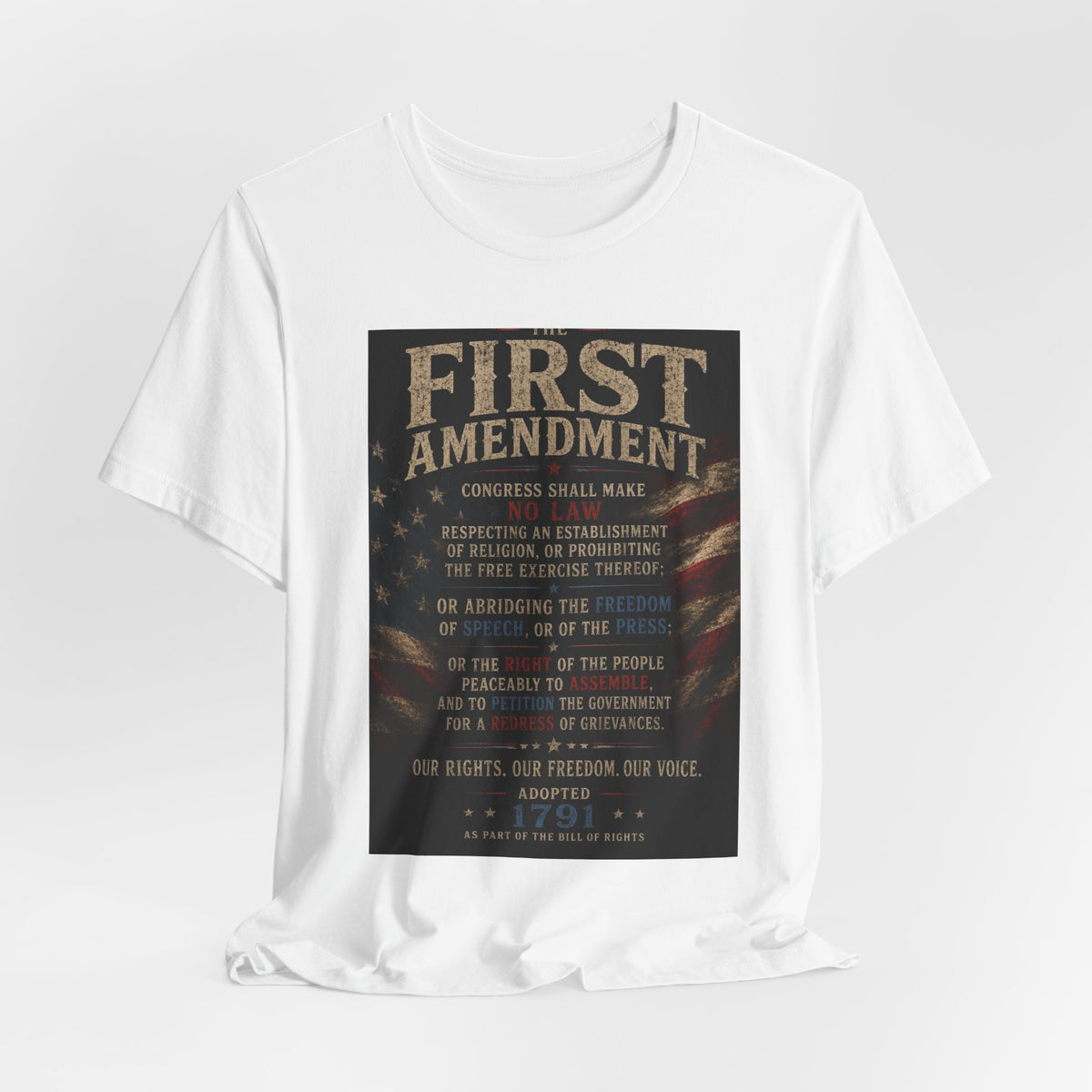 First Amendment Text Tee | Patriotic Constitution Shirt