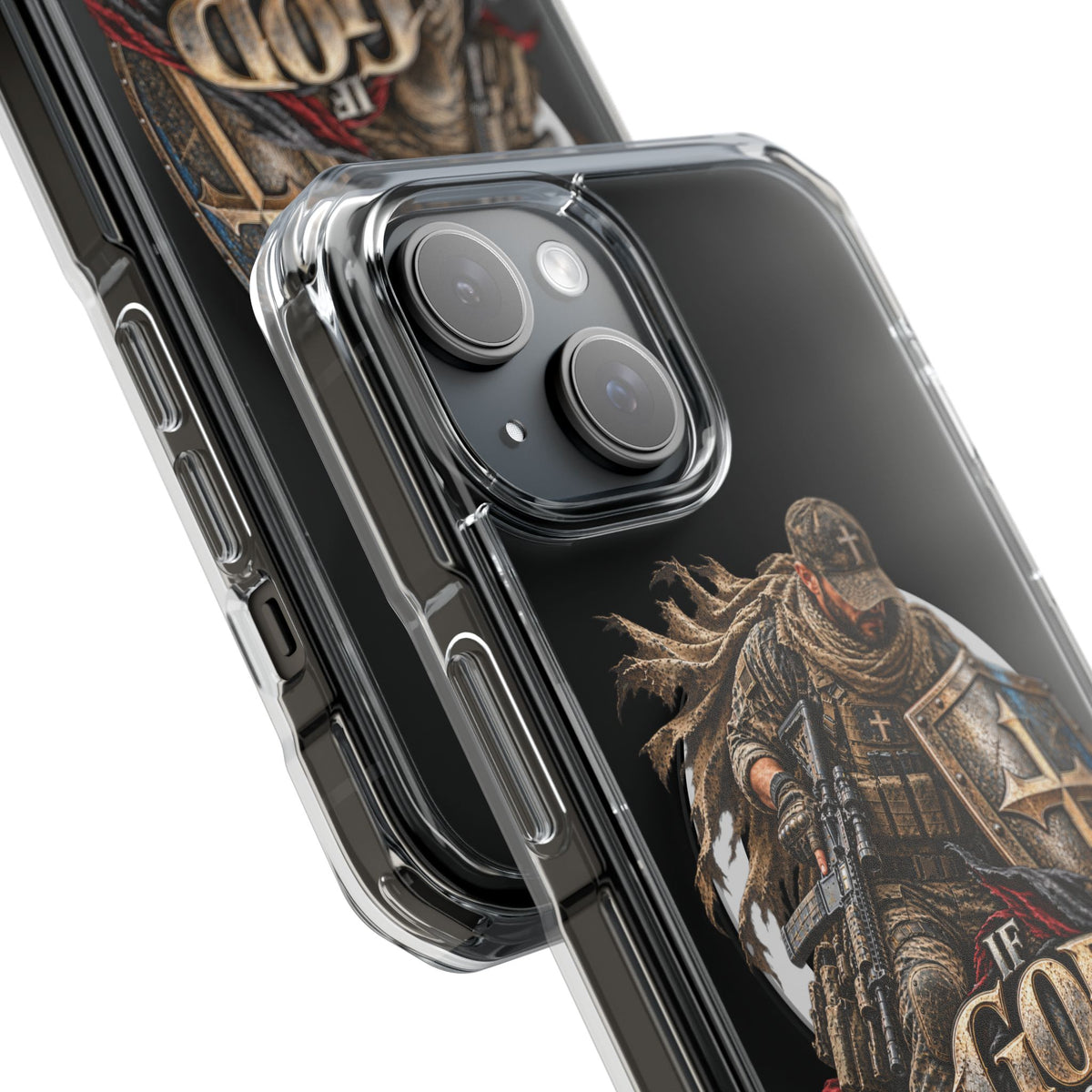 Phone Case – Christian Knight “If God Is for Us” Warrior Armor Design