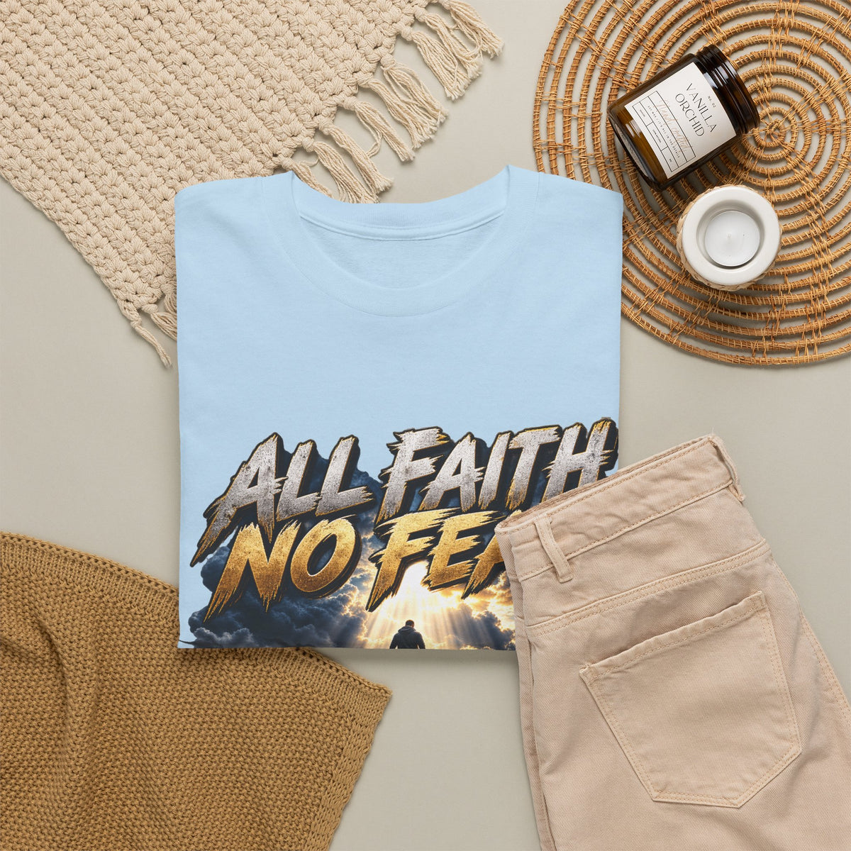 All Faith No Fear Inspirational Christian T-Shirt