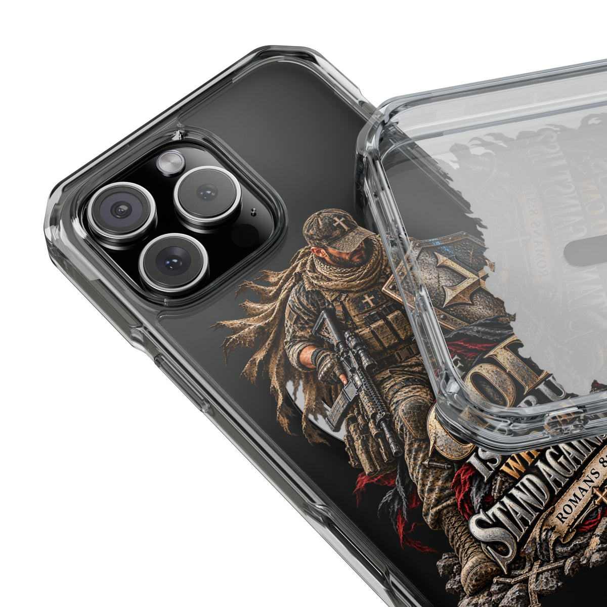 Phone Case – Christian Knight “If God Is for Us” Warrior Armor Design