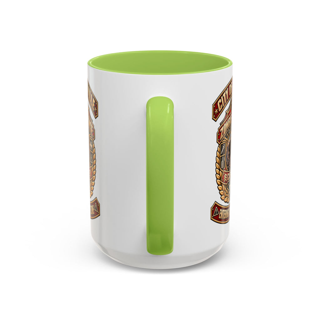 Retro Red Accent Coffee Mug