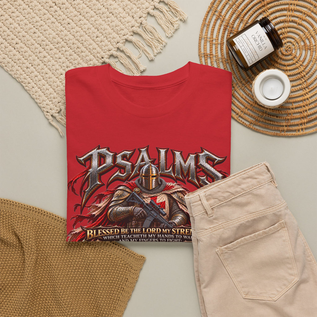 Psalm 144 Christian Warrior T-Shirt