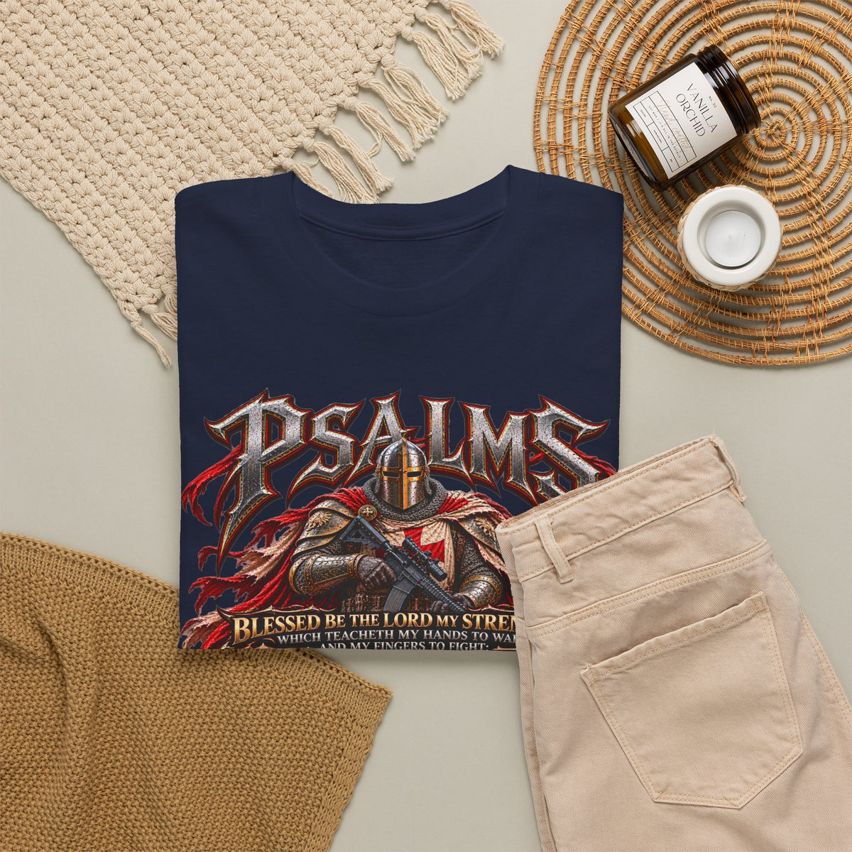 Psalm 144 Christian Warrior T-Shirt