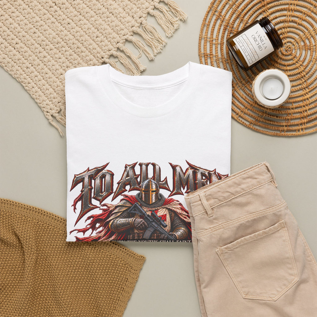 To All Men — Isaiah 40 Christian Warrior T-Shirt